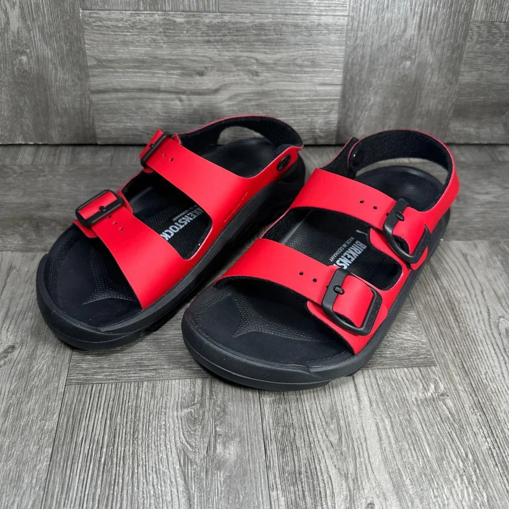 Birkenstock Mogami Sandals Kids 32 Red Black Waterproof Active Outdoor NEW